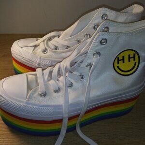 Rare Miley Cyrus Pride Month Platform Converse Sneakers -  Never Worn